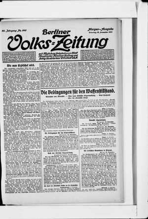 Berliner Volkszeitung vom 19.11.1912