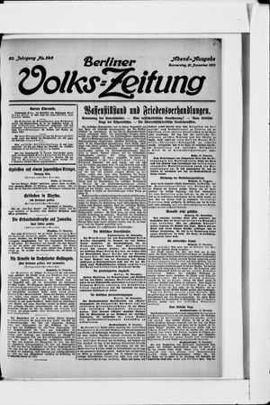 Berliner Volkszeitung vom 21.11.1912
