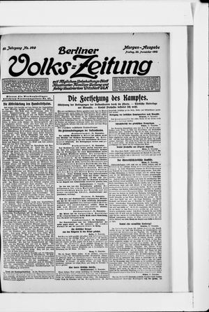 Berliner Volkszeitung vom 22.11.1912