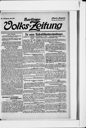 Berliner Volkszeitung vom 25.11.1912
