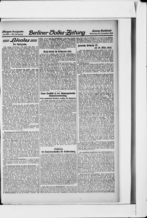 Berliner Volkszeitung vom 26.11.1912