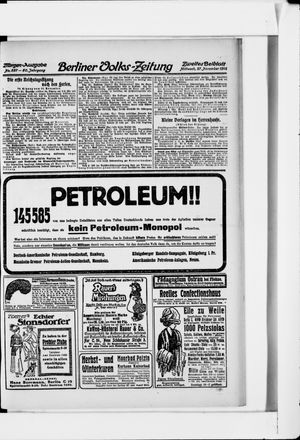 Berliner Volkszeitung vom 27.11.1912