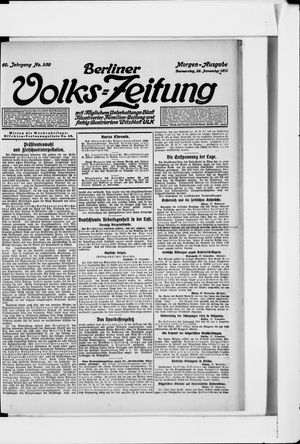 Berliner Volkszeitung vom 28.11.1912
