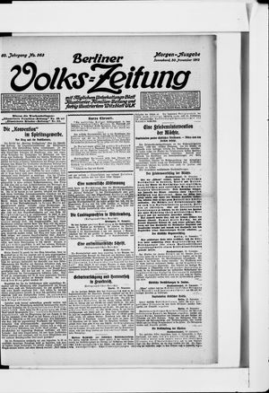 Berliner Volkszeitung vom 30.11.1912