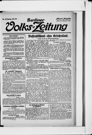 Berliner Volkszeitung vom 04.12.1912