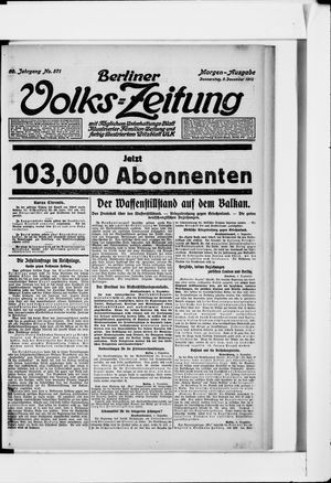 Berliner Volkszeitung vom 05.12.1912
