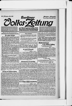 Berliner Volkszeitung vom 12.12.1912