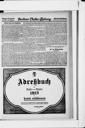 Berliner Volkszeitung vom 14.12.1912