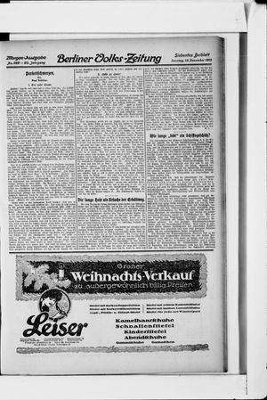 Berliner Volkszeitung vom 15.12.1912