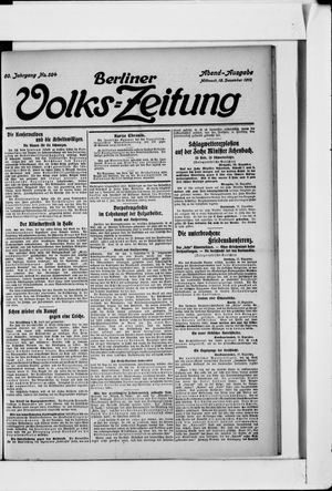 Berliner Volkszeitung vom 18.12.1912
