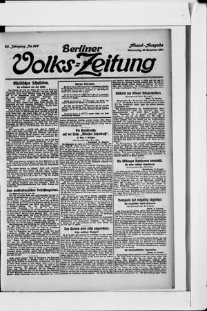 Berliner Volkszeitung vom 19.12.1912