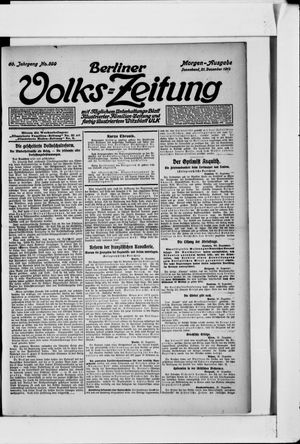 Berliner Volkszeitung on Dec 21, 1912