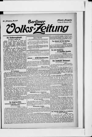 Berliner Volkszeitung vom 27.12.1912