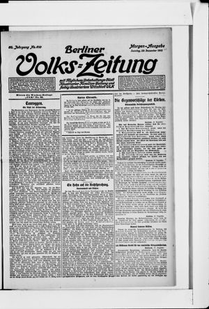 Berliner Volkszeitung on Dec 29, 1912
