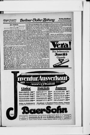 Berliner Volkszeitung on Dec 29, 1912