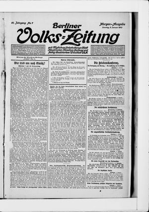 Berliner Volkszeitung vom 05.01.1913