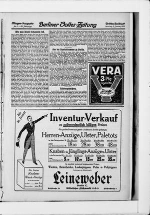 Berliner Volkszeitung vom 05.01.1913