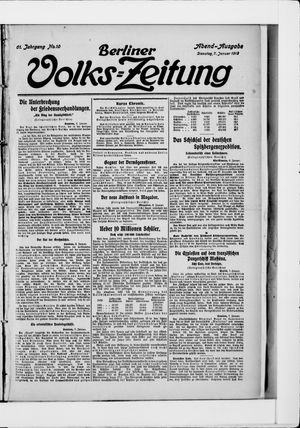 Berliner Volkszeitung vom 07.01.1913