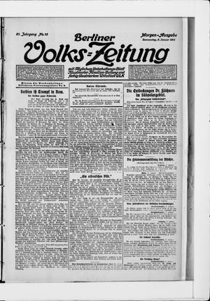 Berliner Volkszeitung vom 09.01.1913