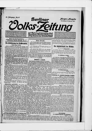 Berliner Volkszeitung vom 11.01.1913