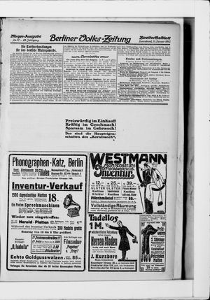Berliner Volkszeitung vom 11.01.1913