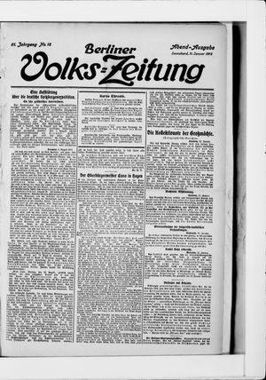 Berliner Volkszeitung vom 11.01.1913