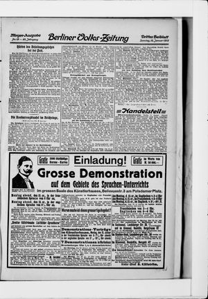 Berliner Volkszeitung vom 12.01.1913