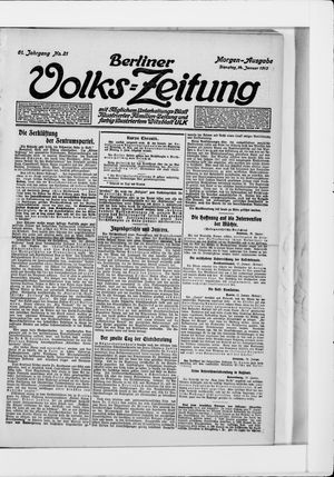 Berliner Volkszeitung vom 14.01.1913