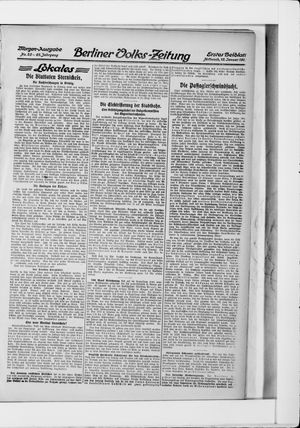 Berliner Volkszeitung on Jan 15, 1913