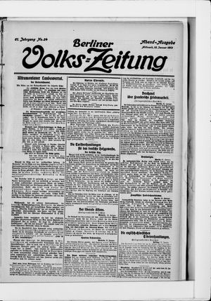 Berliner Volkszeitung on Jan 15, 1913