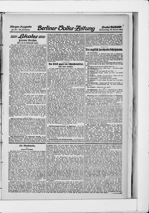 Berliner Volkszeitung on Jan 16, 1913