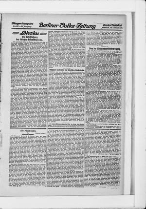 Berliner Volkszeitung vom 22.01.1913