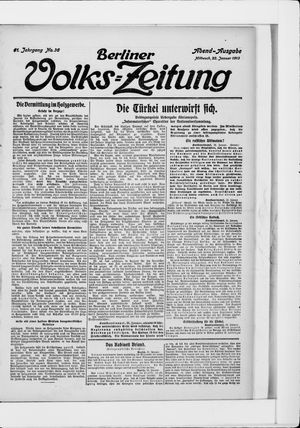 Berliner Volkszeitung vom 22.01.1913