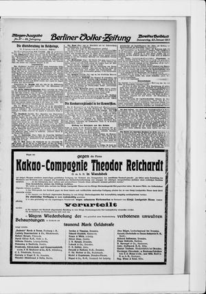 Berliner Volkszeitung on Jan 23, 1913