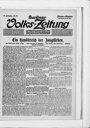 Berliner Volkszeitung on Jan 24, 1913