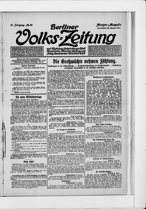 Berliner Volkszeitung vom 25.01.1913