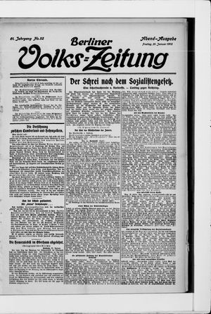 Berliner Volkszeitung vom 31.01.1913