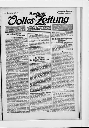 Berliner Volkszeitung vom 11.02.1913