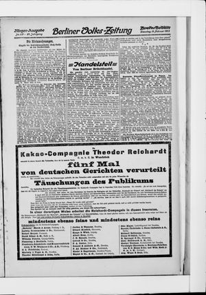 Berliner Volkszeitung on Feb 11, 1913