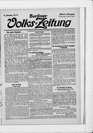 Berliner Volkszeitung vom 13.02.1913