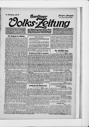 Berliner Volkszeitung vom 18.02.1913