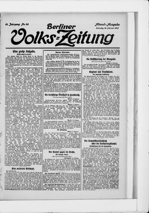 Berliner Volkszeitung vom 18.02.1913