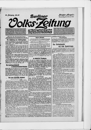 Berliner Volkszeitung vom 20.02.1913