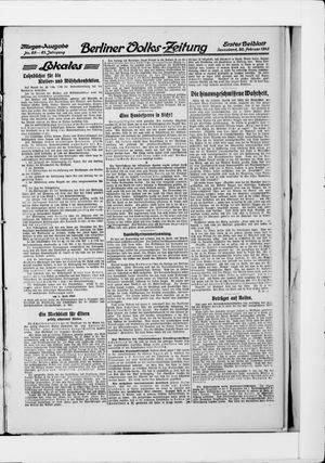 Berliner Volkszeitung vom 22.02.1913