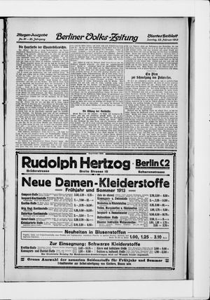 Berliner Volkszeitung vom 23.02.1913