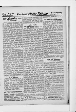 Berliner Volkszeitung vom 27.02.1913