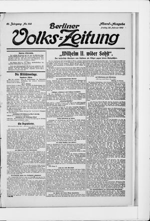 Berliner Volkszeitung vom 28.02.1913