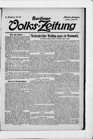 Berliner Volkszeitung vom 03.03.1913