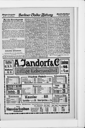 Berliner Volkszeitung vom 07.03.1913