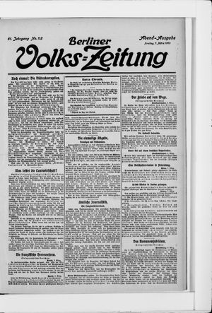 Berliner Volkszeitung vom 07.03.1913